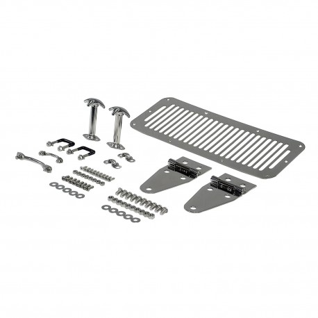 KIT ACCESSOIRES DE CAPOT CJ-YJ 76-96 - INOX