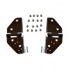 KIT CHARNIERES BAIE DE PARE-BRISE CJ-YJ - INOX