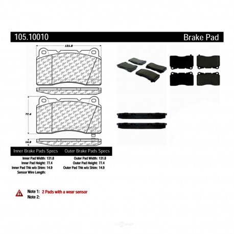 PLAQUETTES DE FREIN - CERAMIC 105.10010