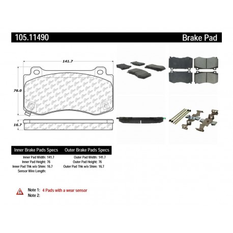 PLAQUETTES FREIN AVT LX 6.1L-6.4L 06-16 - CERAMIC