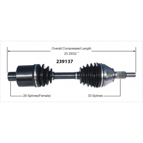 CARDAN AVT DR RAM PU 1500 02-05 - 4WD 239137*