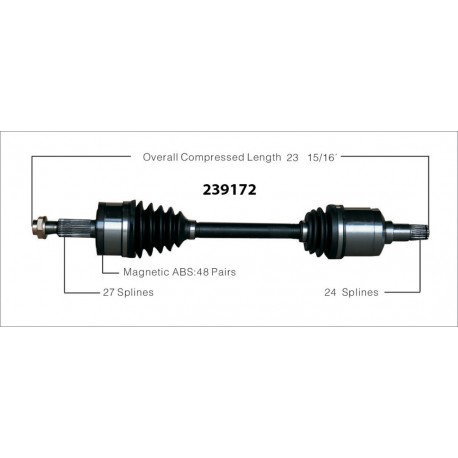 CARDAN AVT DROIT 300C-LX 4WD V6-V8 05-10 239172
