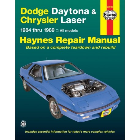 REVUE TECHNIQUE DODGE DAYTONA 84-89 30030