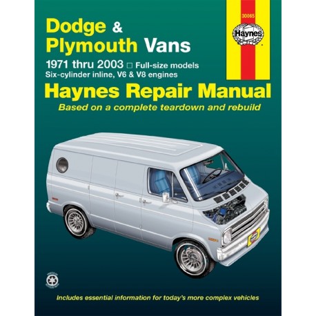 REVUE TECHNIQUE DODGE VAN 71-03 30065