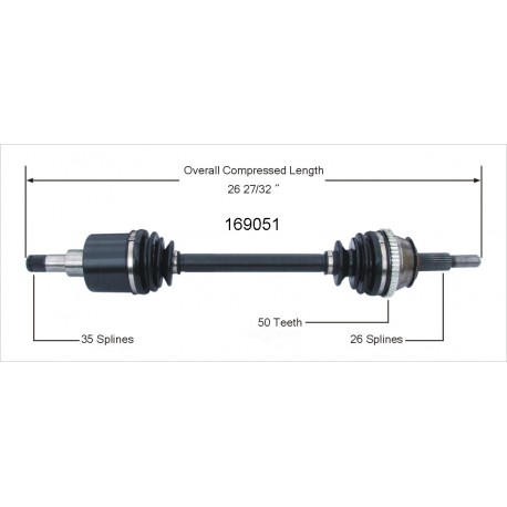 CARDAN AVT DROIT FORD PASS V6 86-05