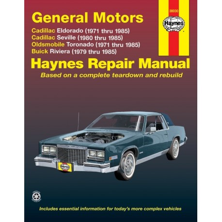 REVUE TECHNIQUE RIVIERA-TORONADO-ELDO 71-85 38030