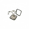 KIT RETROVISEURS EXT CJ-YJ -CARRE/INOX/BRAS INCLUS