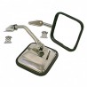KIT RETROS EXT CJ-YJ CARRE - CONVEXE/INOX*