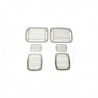 KIT GRILLES PROTECT FEUX AVT-ARR YJ -6 PIECES INOX