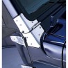 KIT CHARNIERES BAIE DE PARE-BRISE TJ 97-06 - INOX