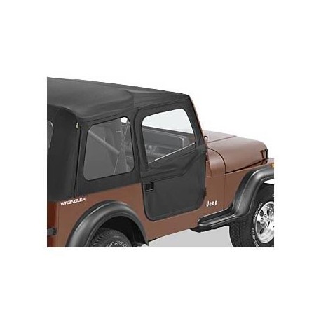 KIT PORTES SOUPLES 2 PIECES CJ-YJ 80-96 - NOIR D*