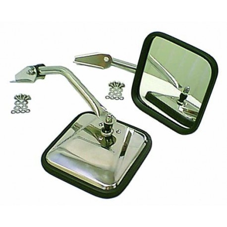 KIT RETROVISEURS ET BRAS CJ 55-86 - CHROME 7517*