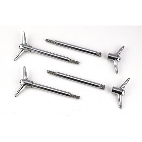 KIT VIS AILETTES CACHE-CULBU - 4 PIECES CHROME*