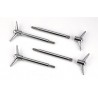 KIT VIS AILETTES CACHE-CULBU - 4 PIECES CHROME*