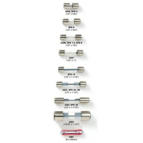 FUSIBLE VERRE TYPE AGC - 5 AMP LONG 11/4*